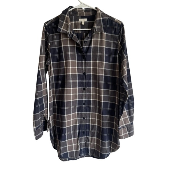 Garnet Hill Essential Long Cotton Tunic, Size 6 - Picture 2 of 8